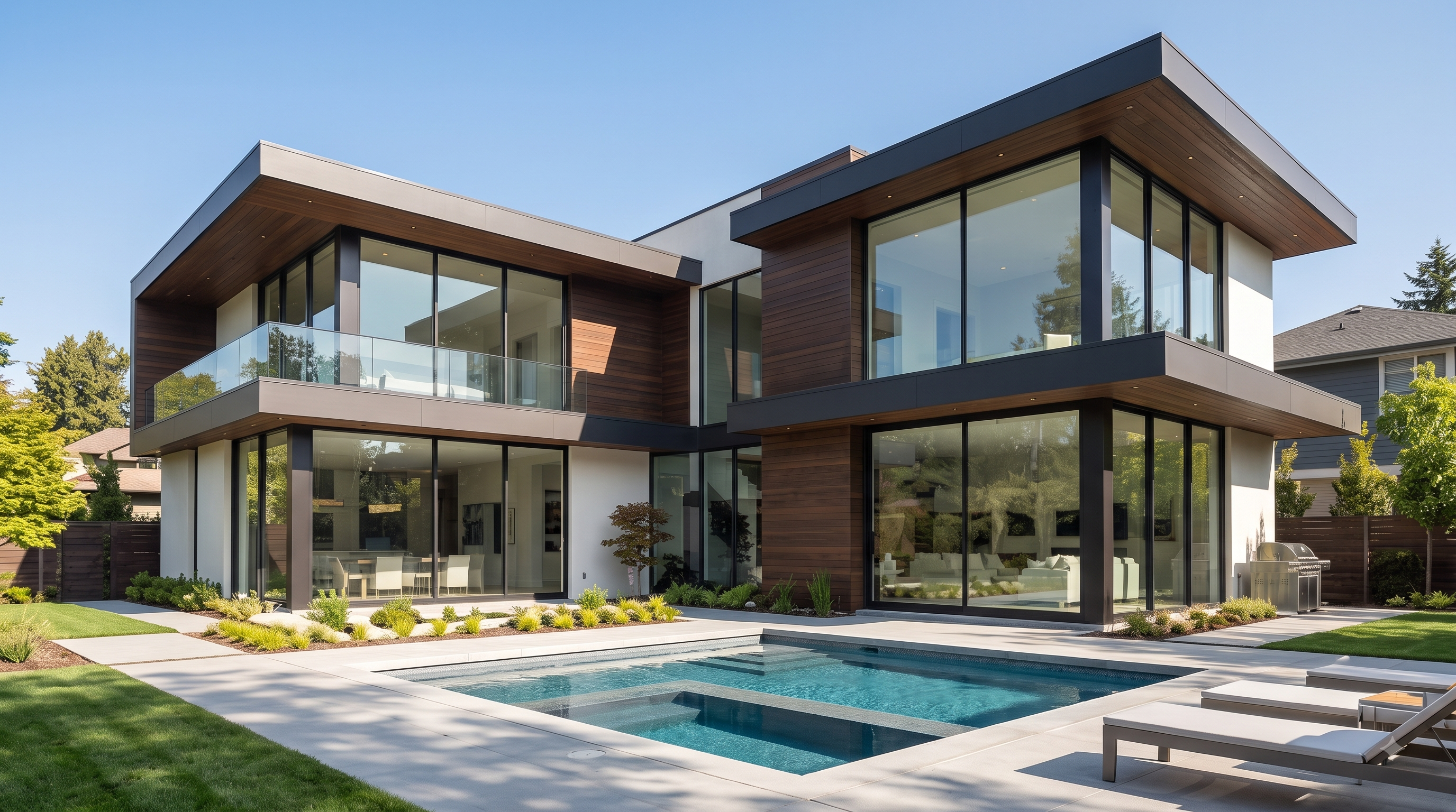 Suburban Luxury Villa Exterior